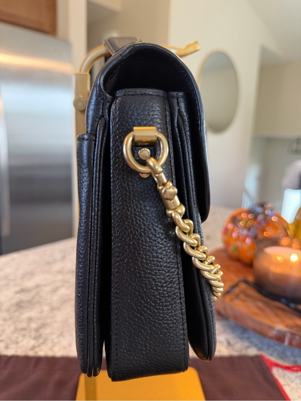 Coach Cassie Crossbody Black Pebbled Leather Bag Style 68348 - Picture 3 of 8